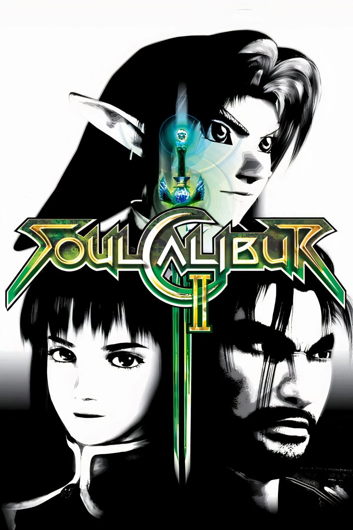 Ảnh cắt dán tổng hợp artwork và screenshot game Soulcalibur II