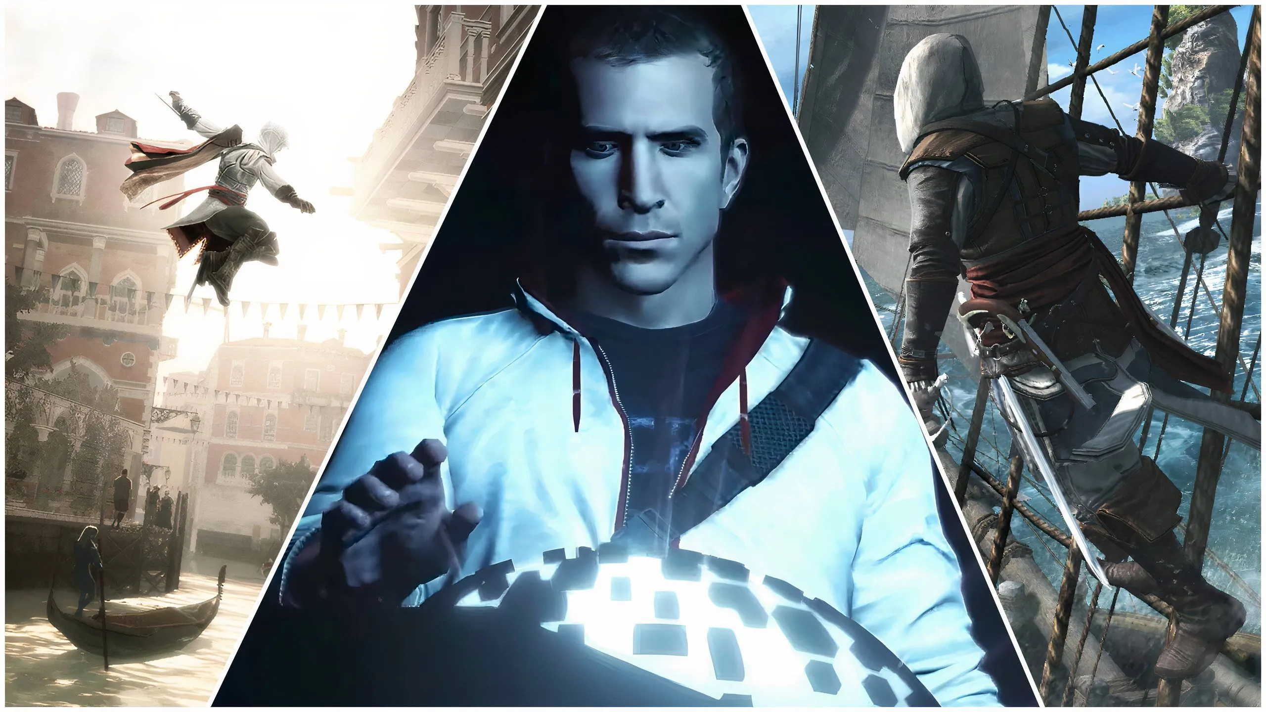Ezio Auditore, Desmond Miles, và Edward Kenway, các nhân vật biểu tượng của series Assassin's Creed