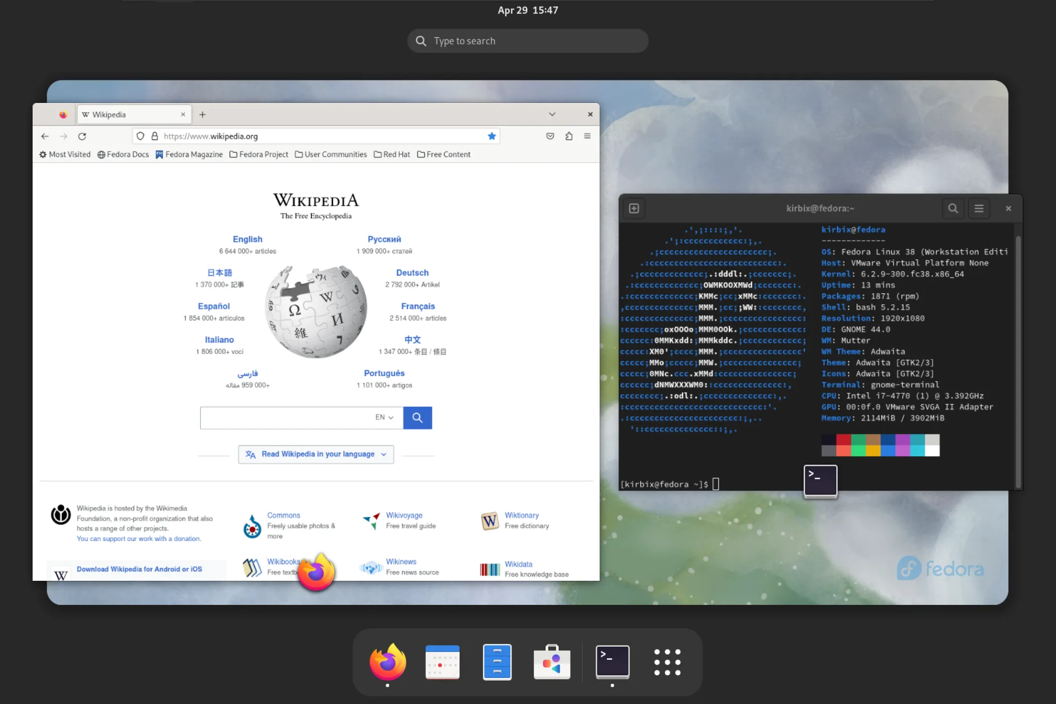 Giao diện desktop của hệ điều hành Fedora Linux - Cài đặt Bazzite rebase từ Fedora