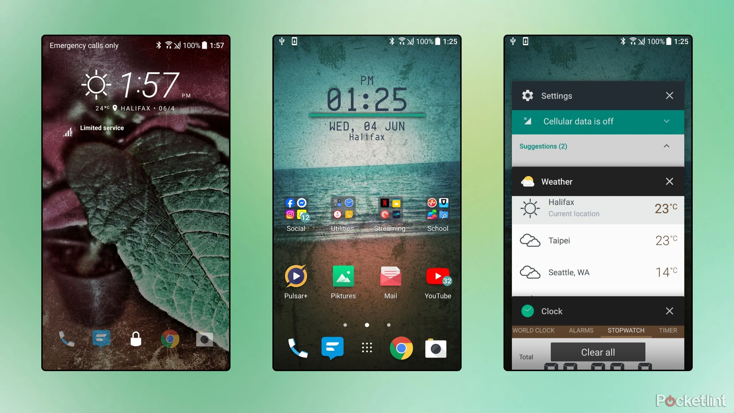 Giao diện người dùng HTC Sense trên màn hình chiếc điện thoại HTC 10
