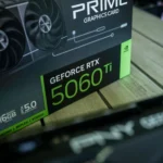 Hộp card đồ họa Nvidia, minh họa cho các card 8GB VRAM đang gặp giới hạn