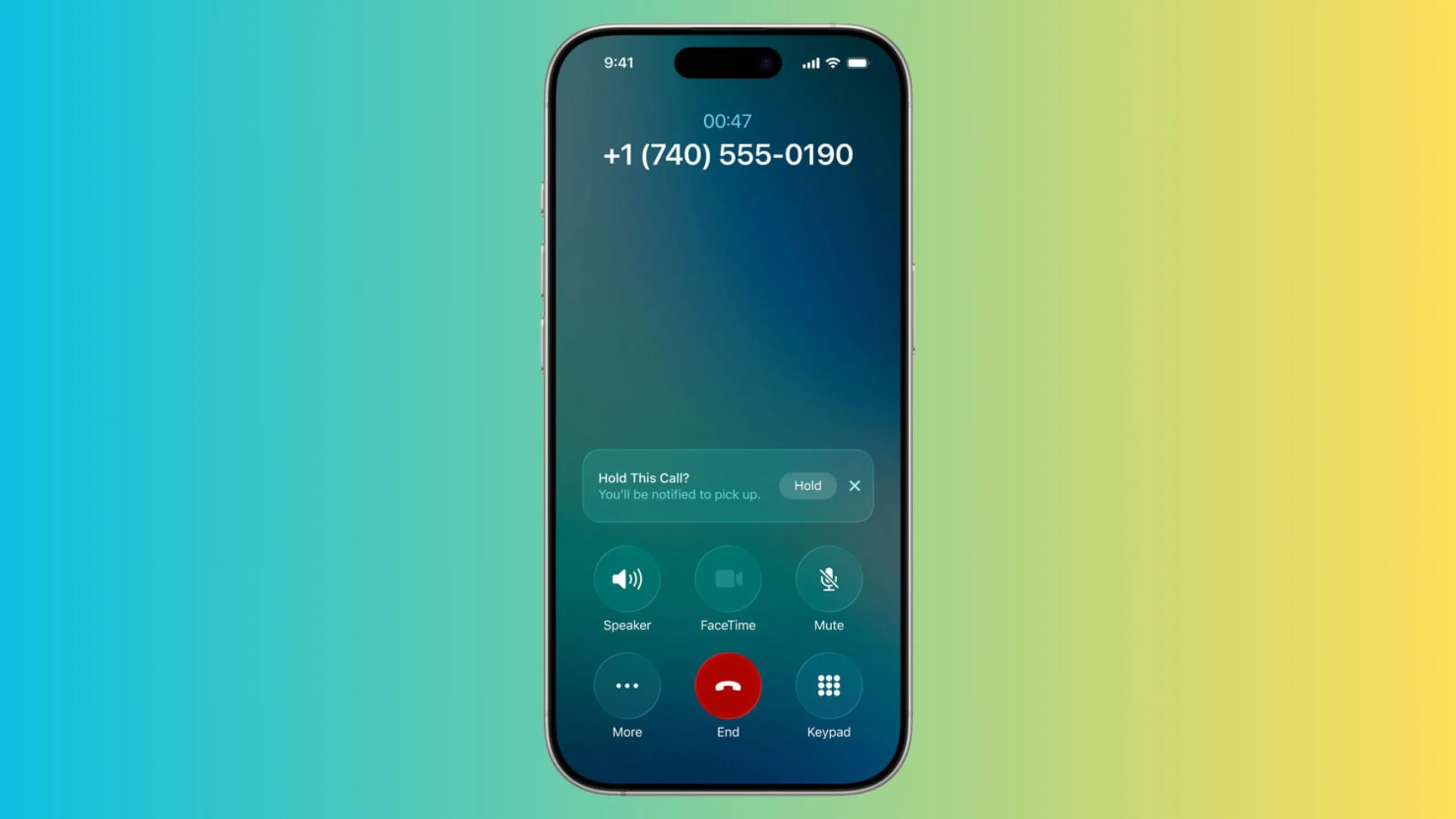 Tính năng Hỗ trợ giữ máy (Hold Assist) trên iOS 26 đang hoạt động