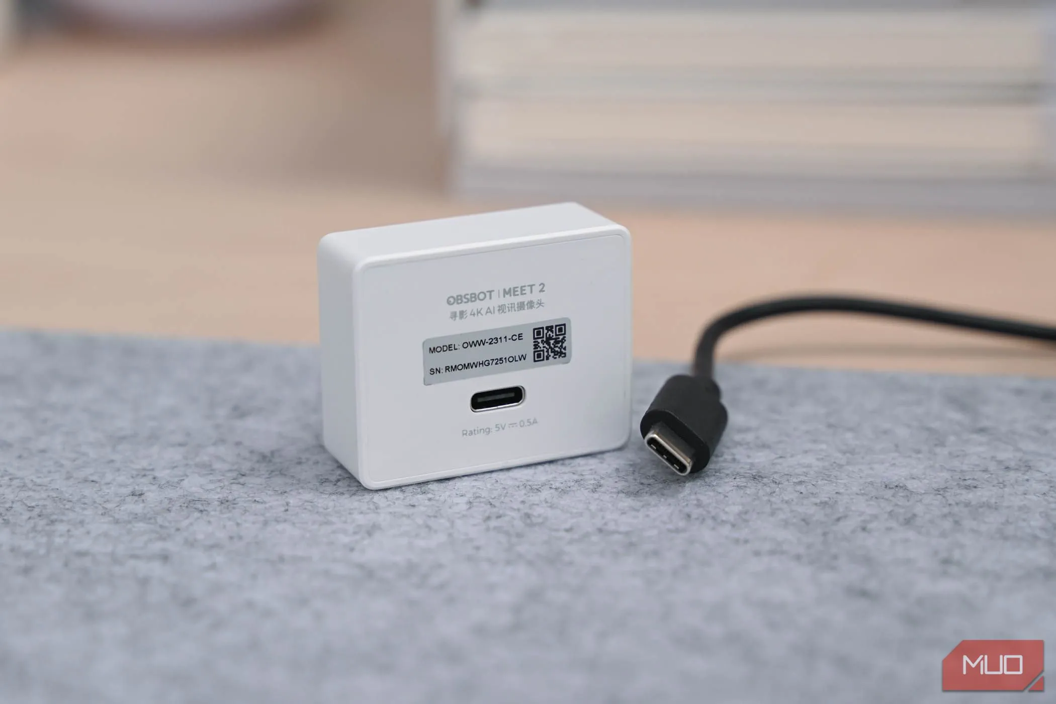 Cổng USB của webcam OBSBOT Meet 2