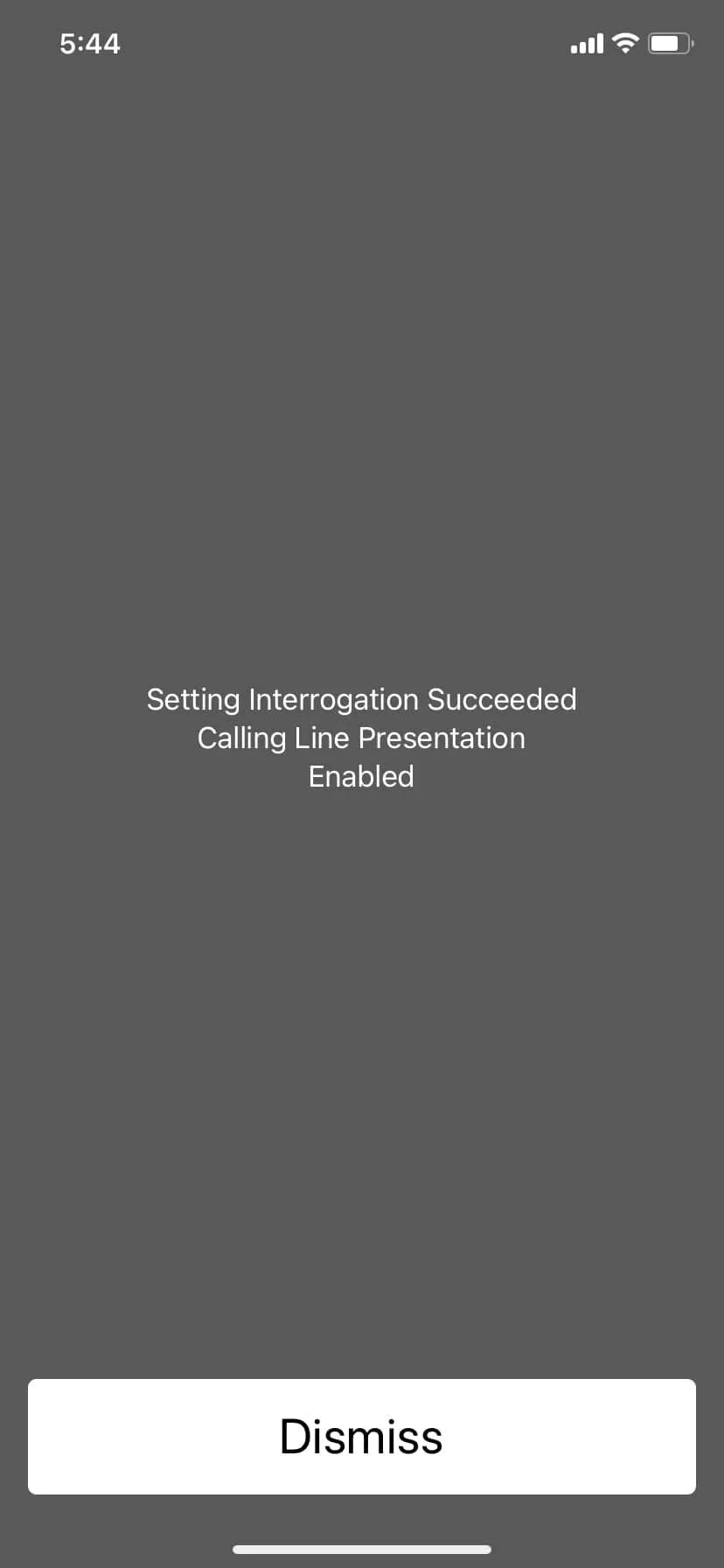 Màn hình iPhone hiển thị trạng thái &quot;Calling Line Identity Presentation&quot; (CLIP) sau khi nhập mã *#30#.
