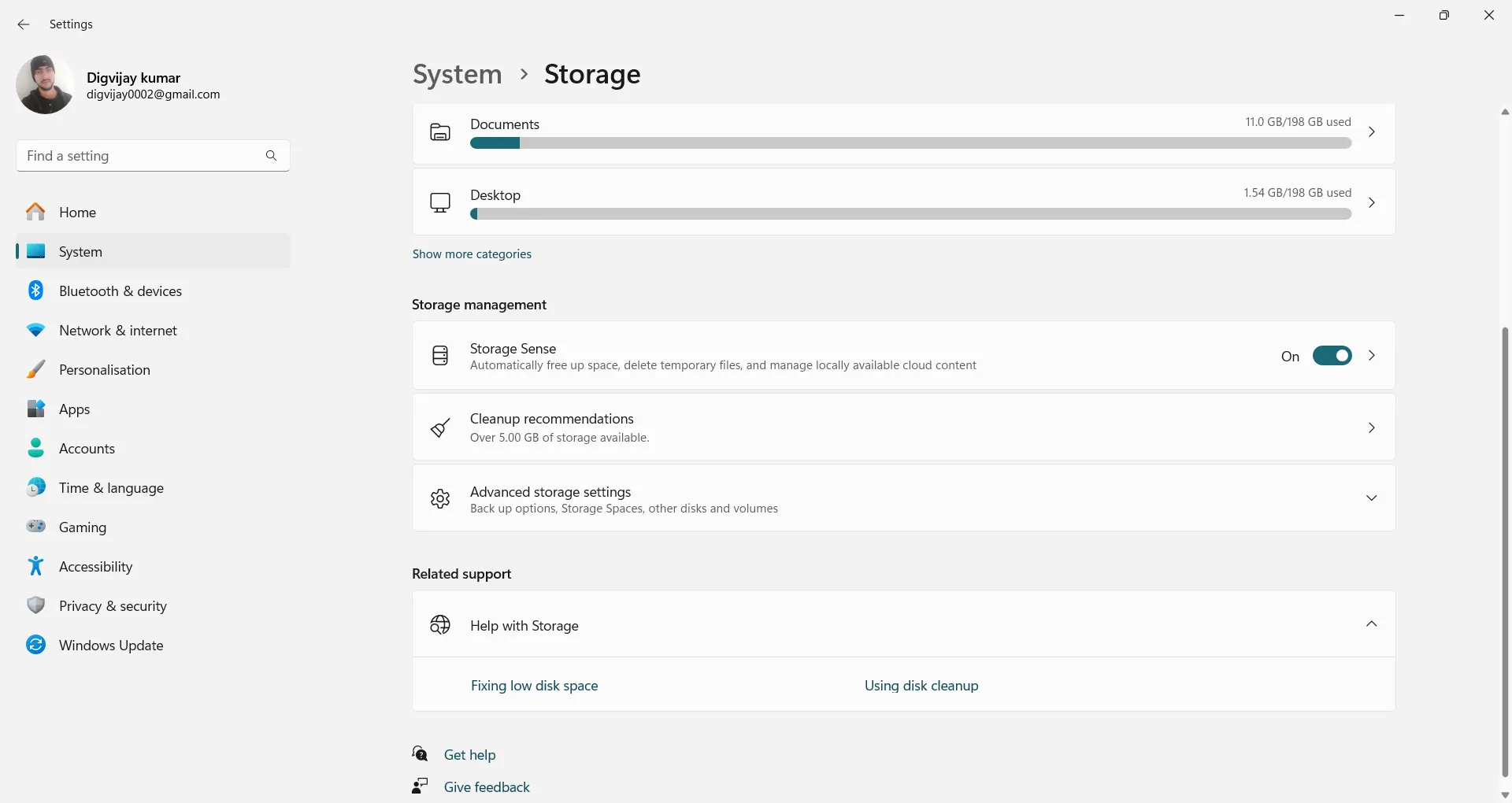 Bật tính năng Storage Sense tự động dọn dẹp trên Windows 11