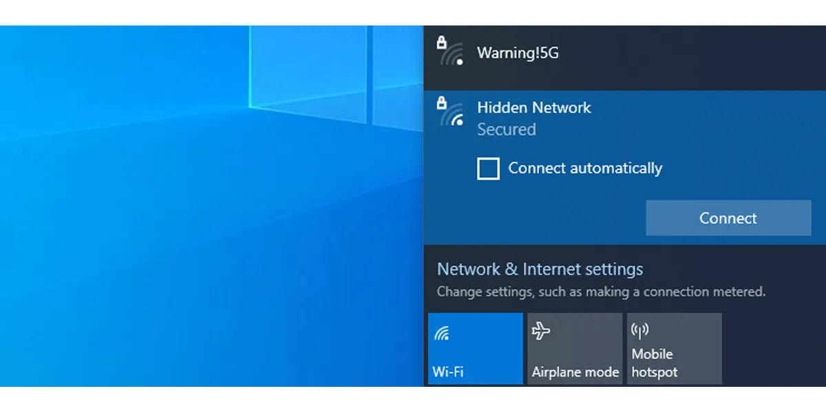 Bỏ chọn &quot;Kết nối tự động&quot; cho mạng Wi-Fi trong khay hệ thống Windows để ngăn kết nối lại không mong muốn.