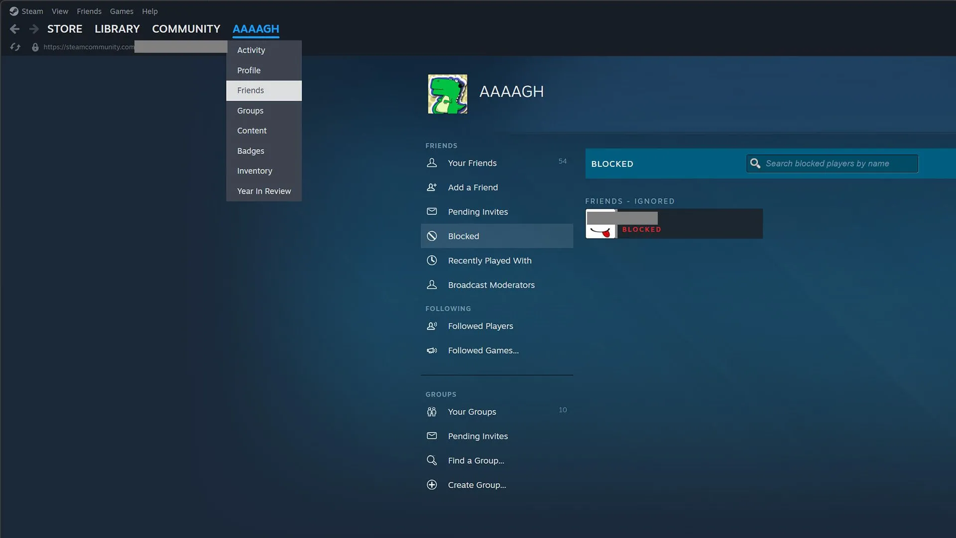 Cách kiểm tra danh sách chặn trên Steam khi tài khoản bị chiếm đoạt