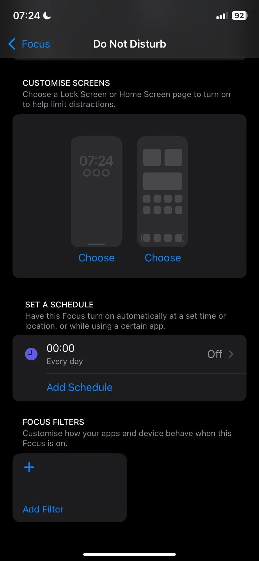 Cài đặt Không làm phiền (Do Not Disturb) trên iPhone với tùy chọn thiết lập lịch trình tự động