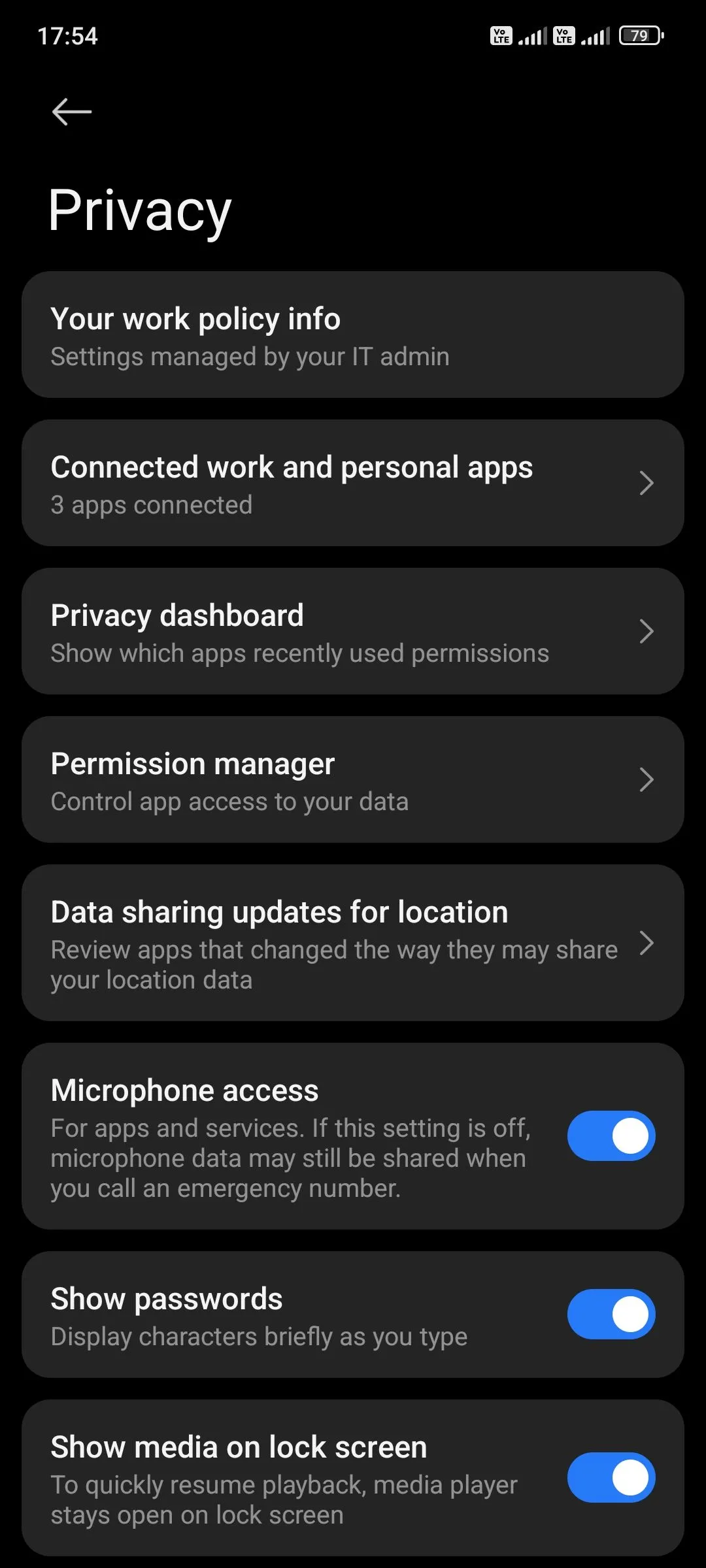 Cài đặt quyền riêng tư trên Android với tùy chọn &quot;Trình quản lý quyền&quot; (Permission manager), cho phép kiểm soát quyền ứng dụng đã cấp.