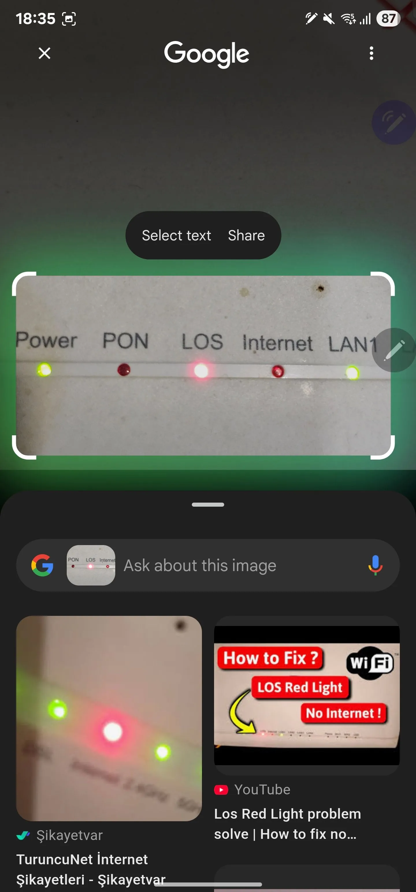 Chọn các đèn LED trên bộ định tuyến để xác định sự cố bằng Circle to Search.