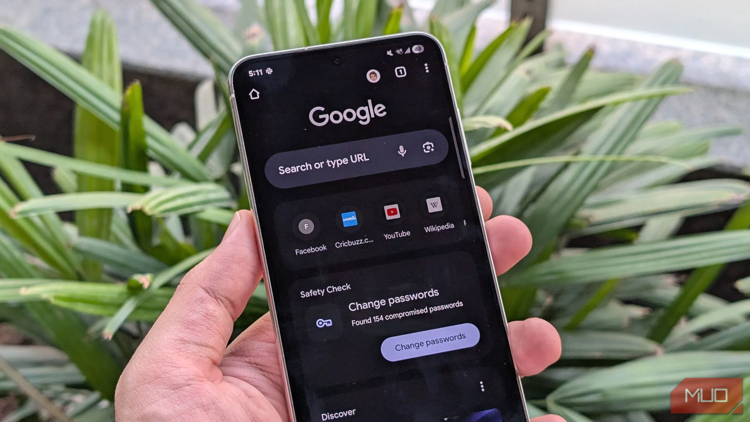 Giao diện Google Chrome trên điện thoại Android