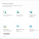 Giao diện tổng quan Windows Security hiển thị trạng thái bảo mật của hệ thống