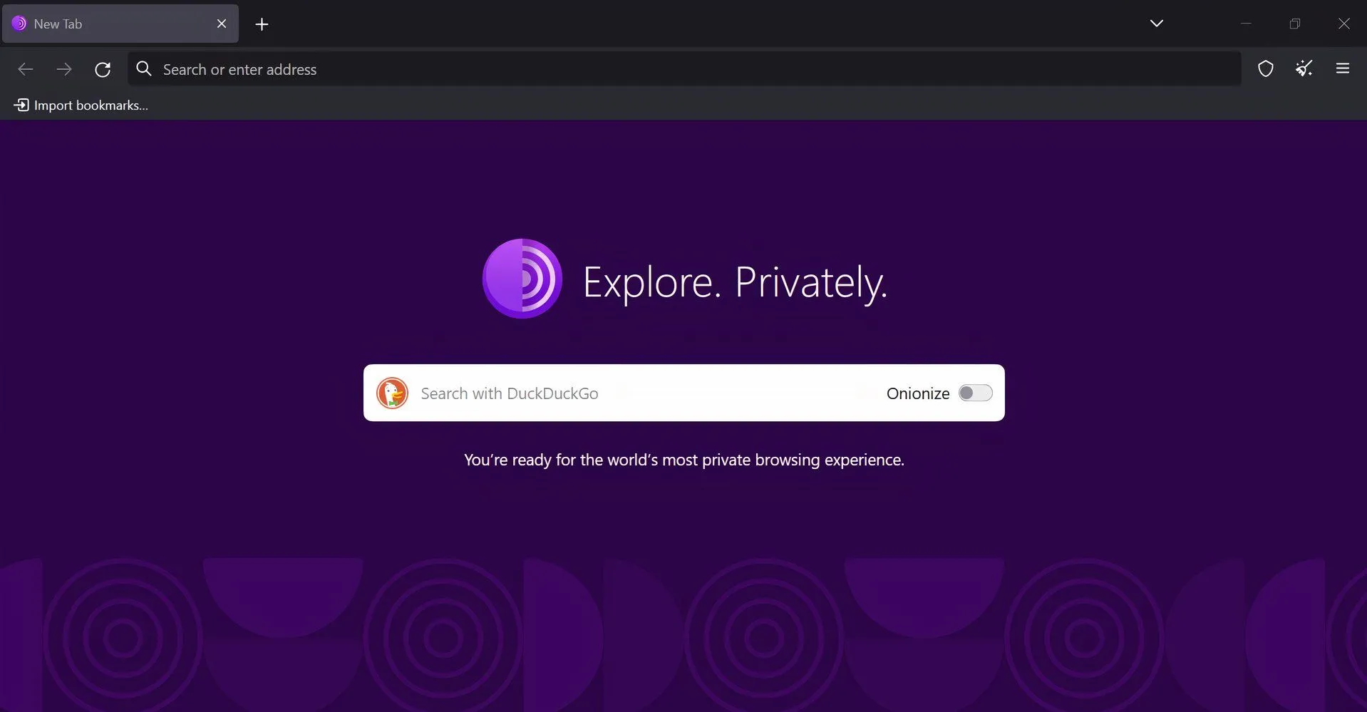 Giao diện trình duyệt Tor Browser nổi bật với khả năng ẩn danh và bảo vệ quyền riêng tư người dùng