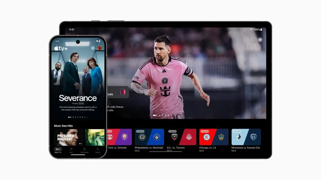 Giao diện ứng dụng Apple TV+ trên điện thoại Android, minh họa việc truy cập dịch vụ Apple TV Plus trên nền tảng Android.
