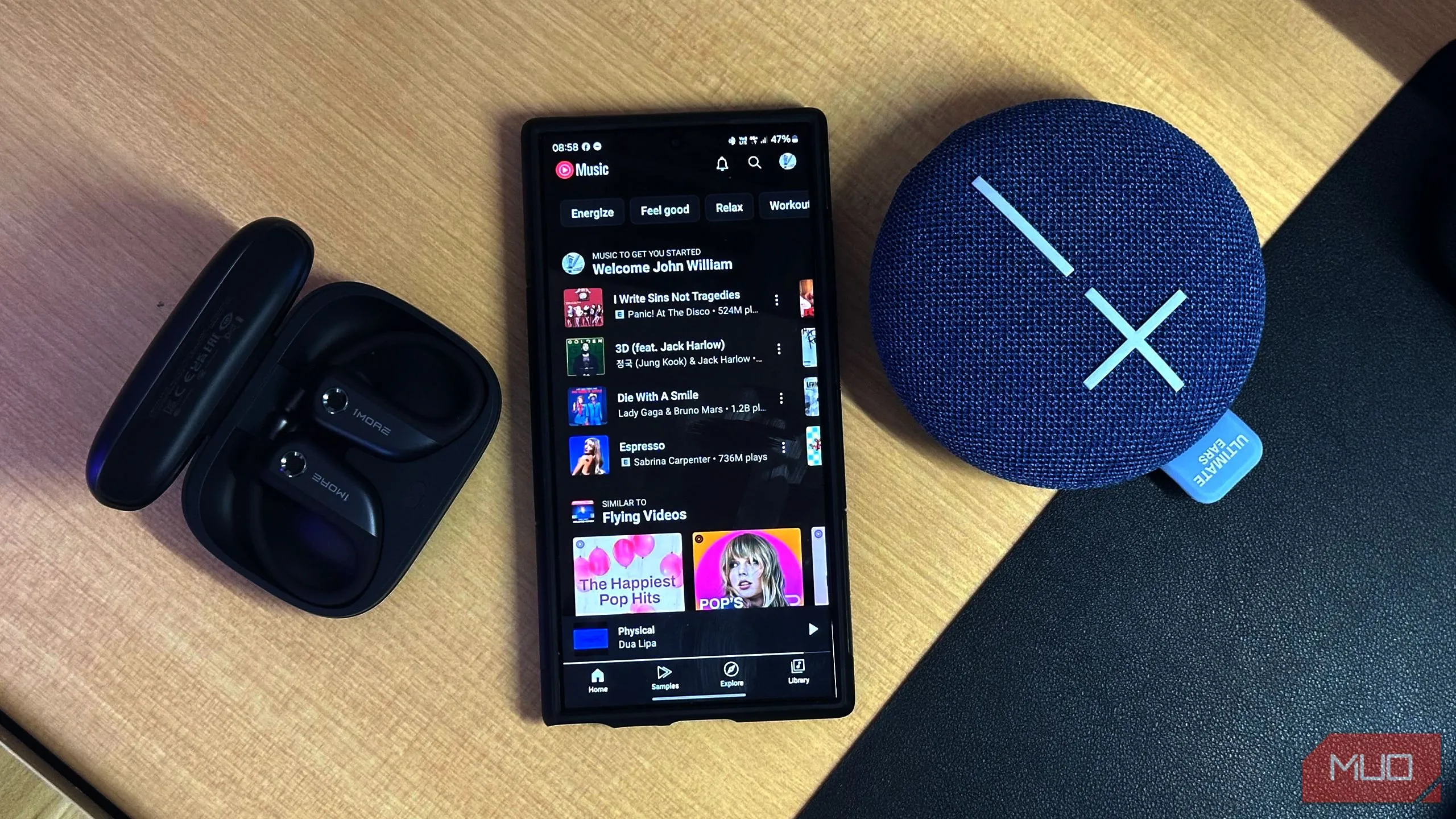 Giao diện YouTube Music Premium trên điện thoại di động Samsung Galaxy S24 Ultra