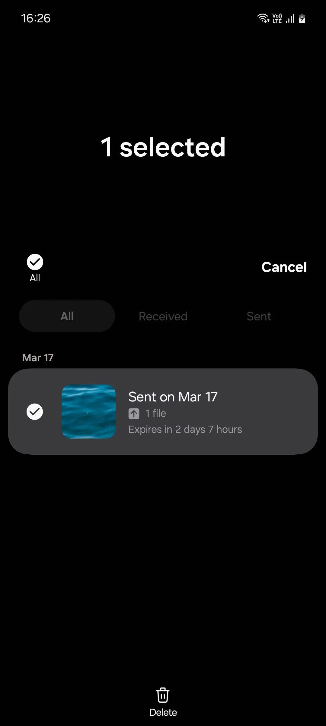Hướng dẫn xóa file đã chia sẻ qua Quick Share trên Samsung One UI 6.1
