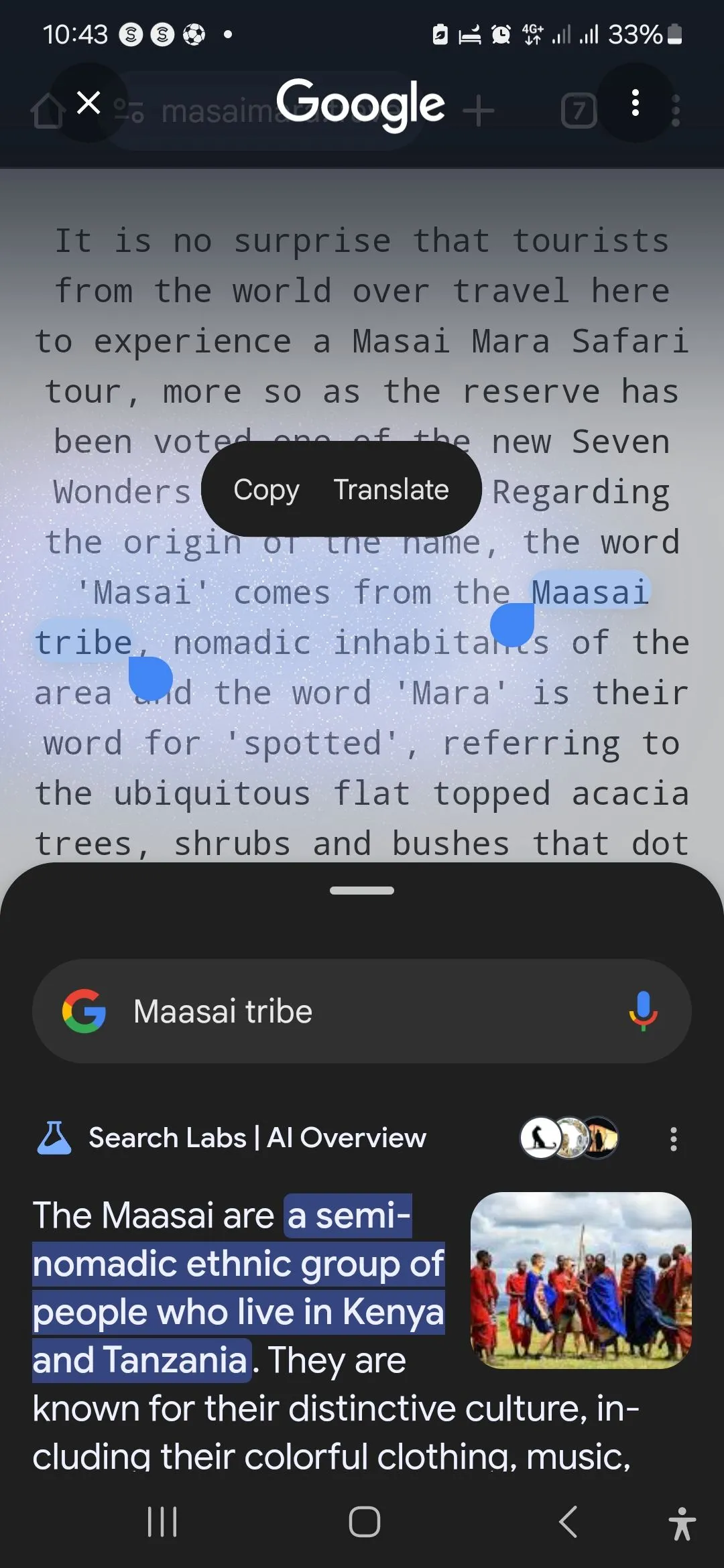Kết quả tìm kiếm thông tin ngay lập tức với tính năng Circle to Search của Google