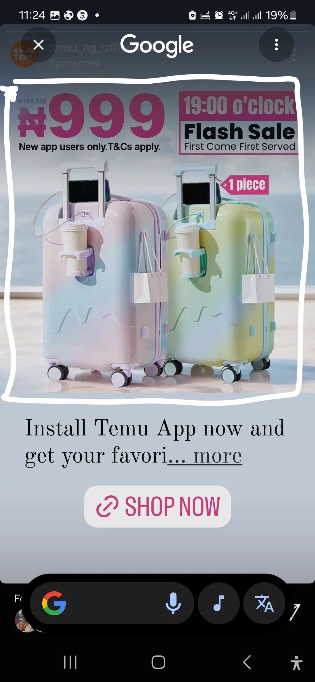 Khoanh tròn và chọn nội dung văn bản cần chia sẻ bằng tính năng Circle to Search