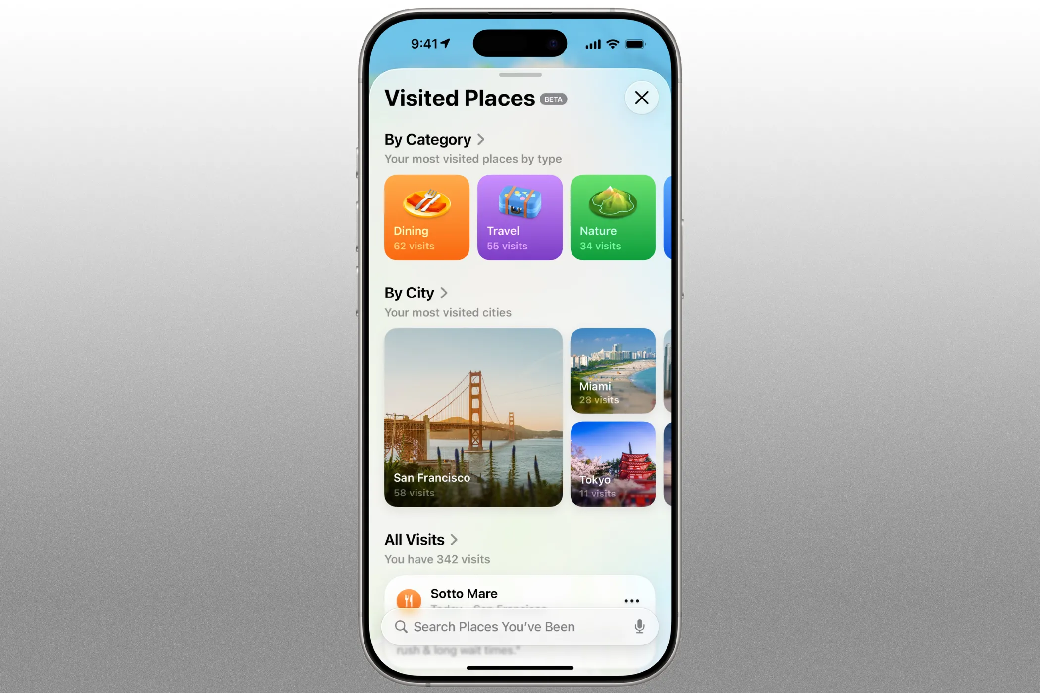 Lịch sử địa điểm đã ghé thăm Visited Places trong Apple Maps trên iPhone với iOS 26