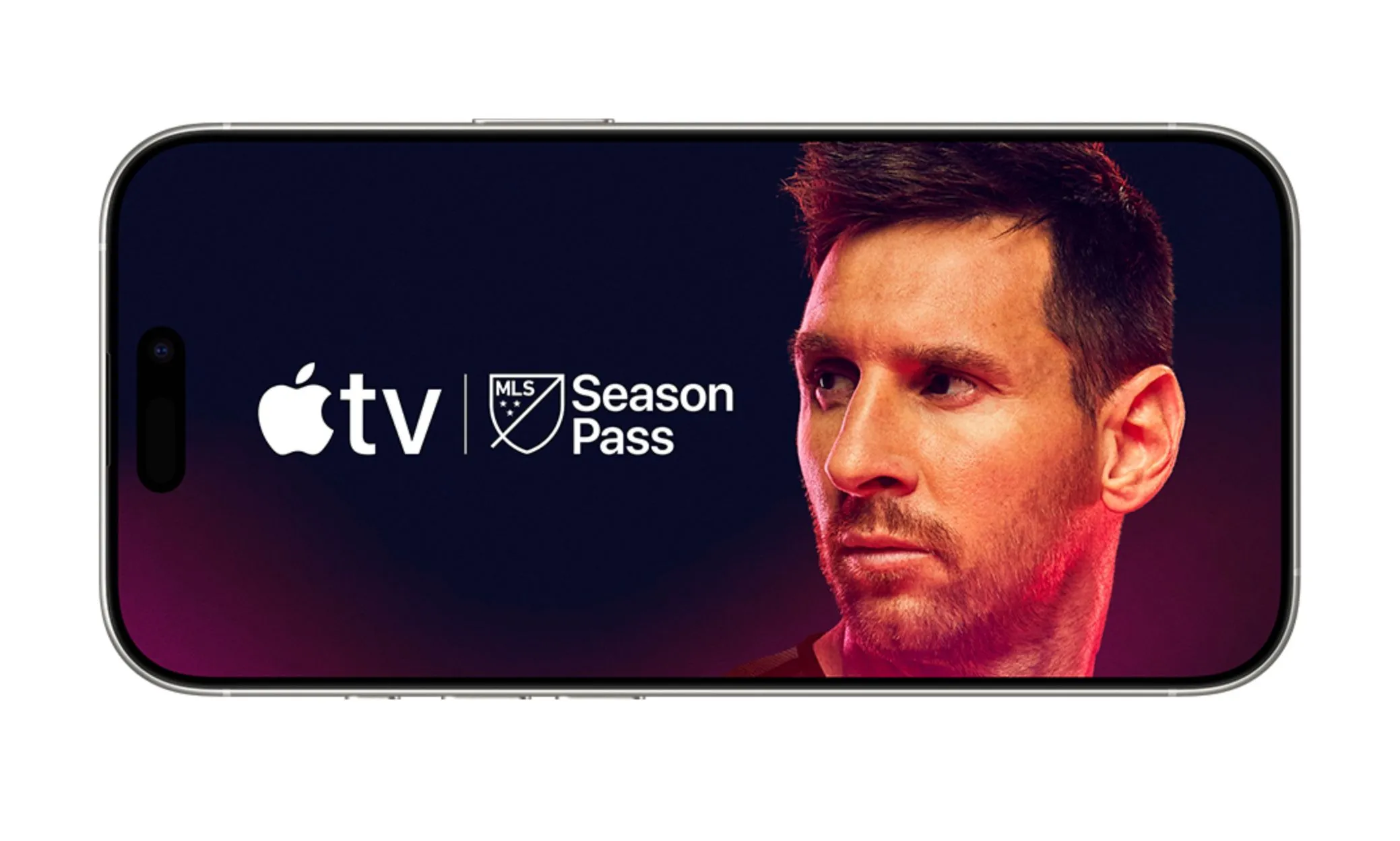 Logo MLS Season Pass và Apple TV hiển thị trên màn hình iPhone, minh họa ưu đãi miễn phí từ T-Mobile.