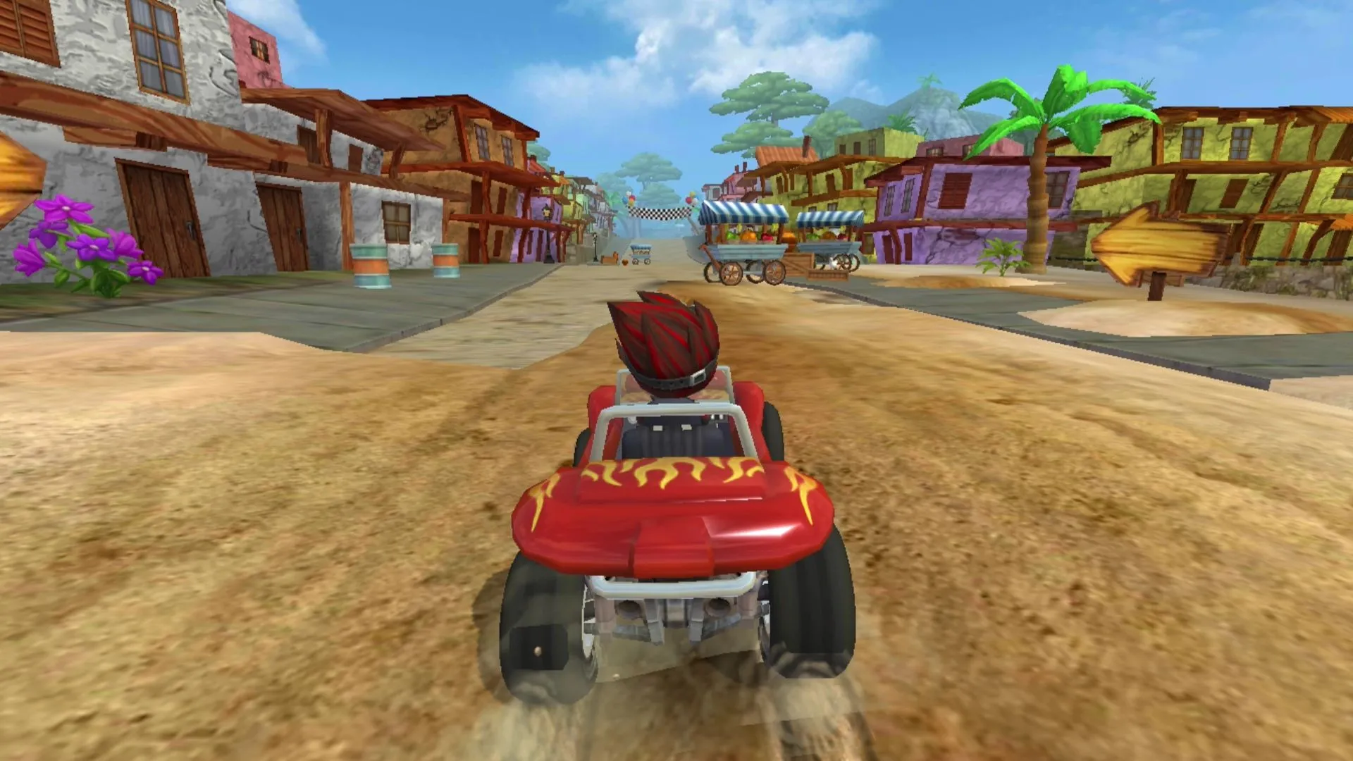 Màn hình game đua xe hiển thị trên Google TV
