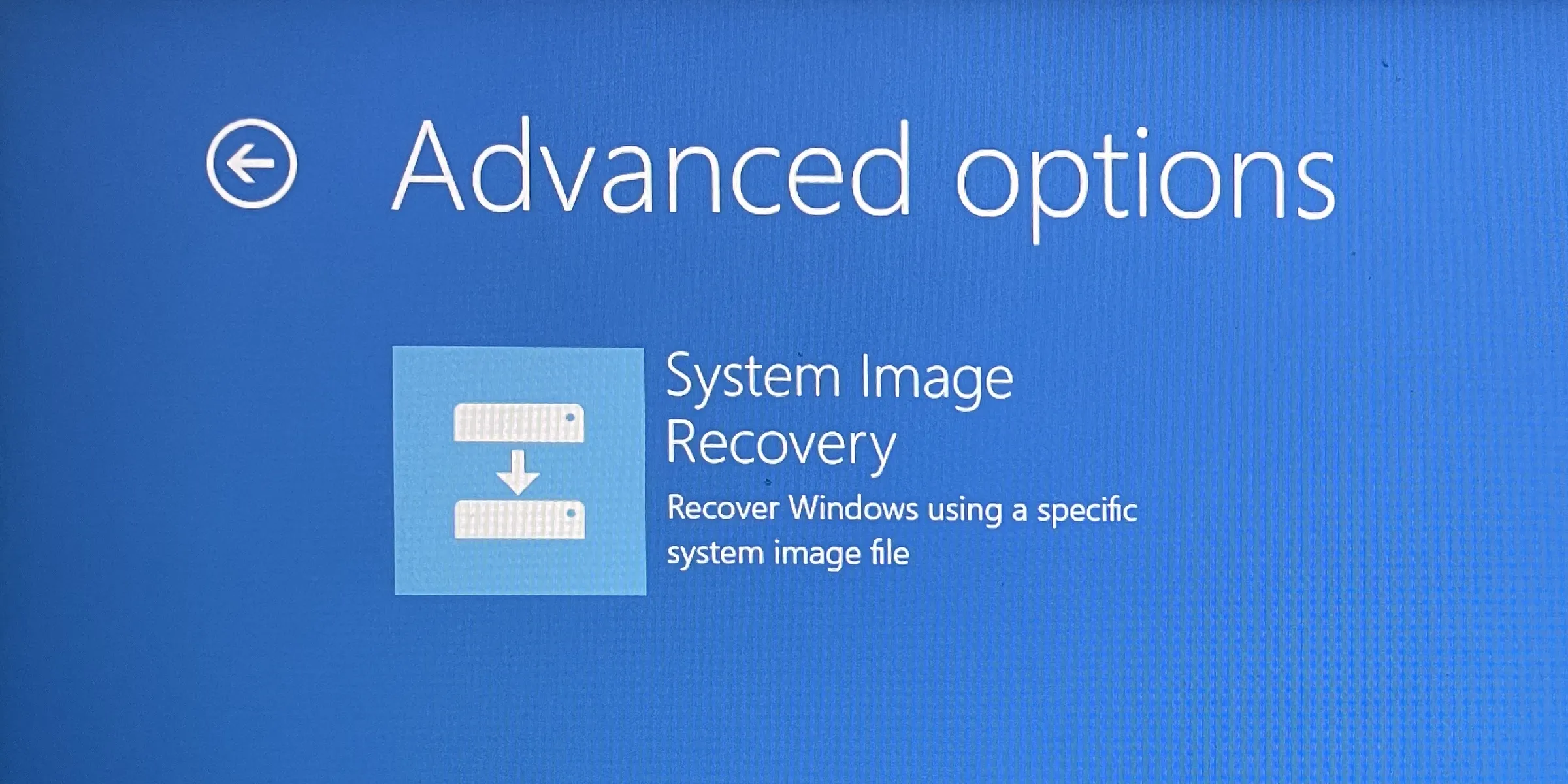 Màn hình Tùy chọn Khôi phục Khác (More Recovery Options) trên Windows