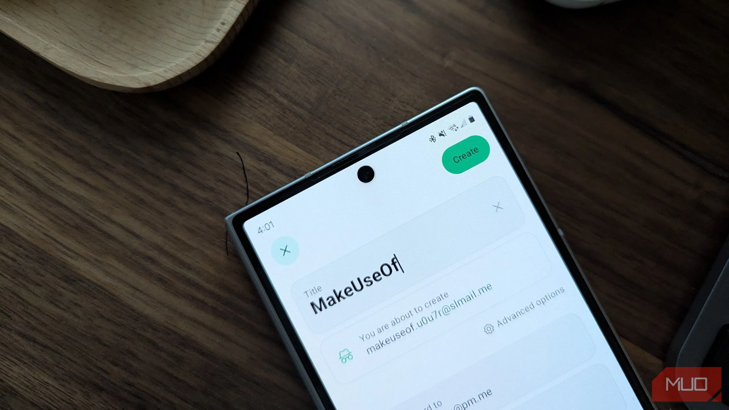 Màn hình ứng dụng Proton Pass trên Android hiển thị bí danh email được tạo, minh họa giải pháp bảo mật thông tin cá nhân.