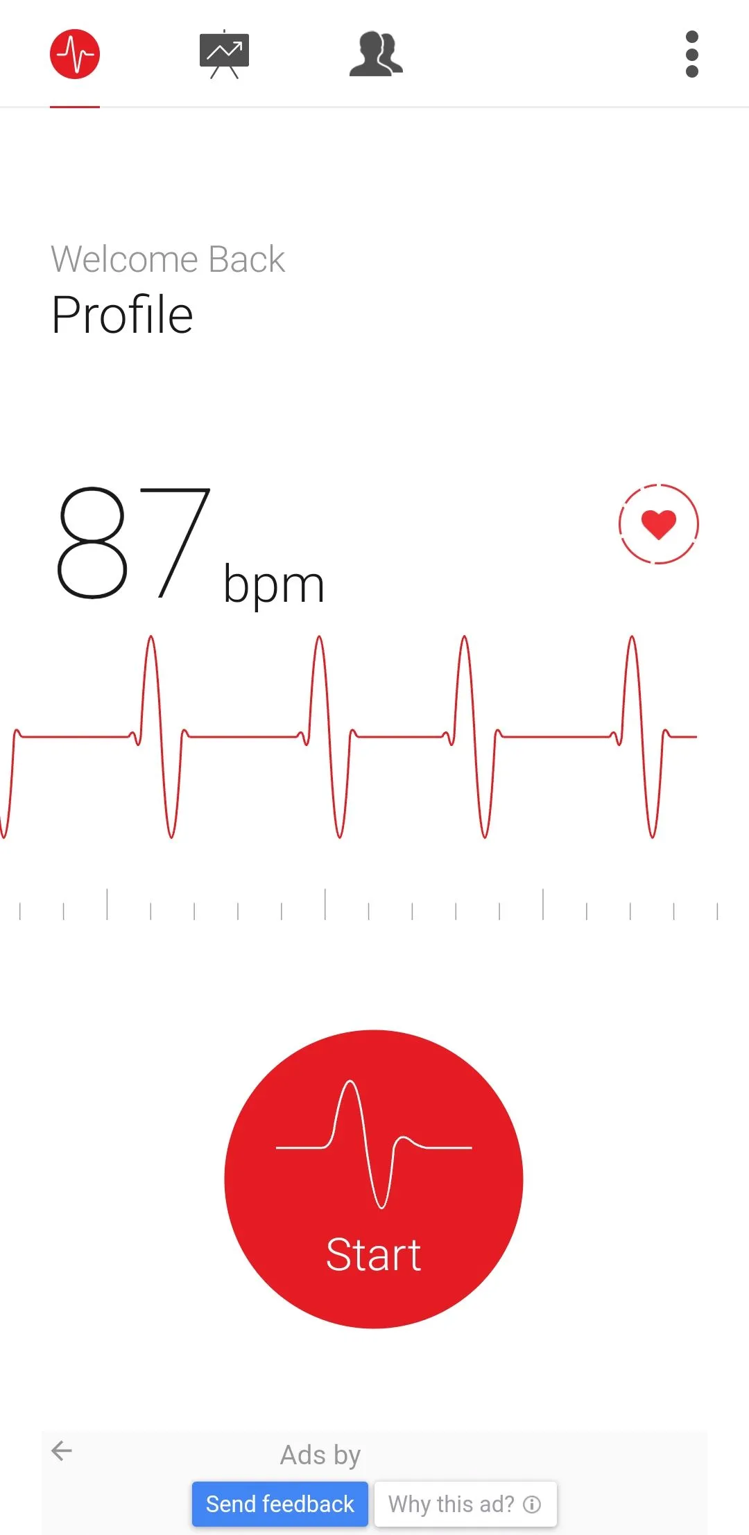 Người dùng đặt ngón tay lên camera sau điện thoại Android để đo nhịp tim bằng Google Fit