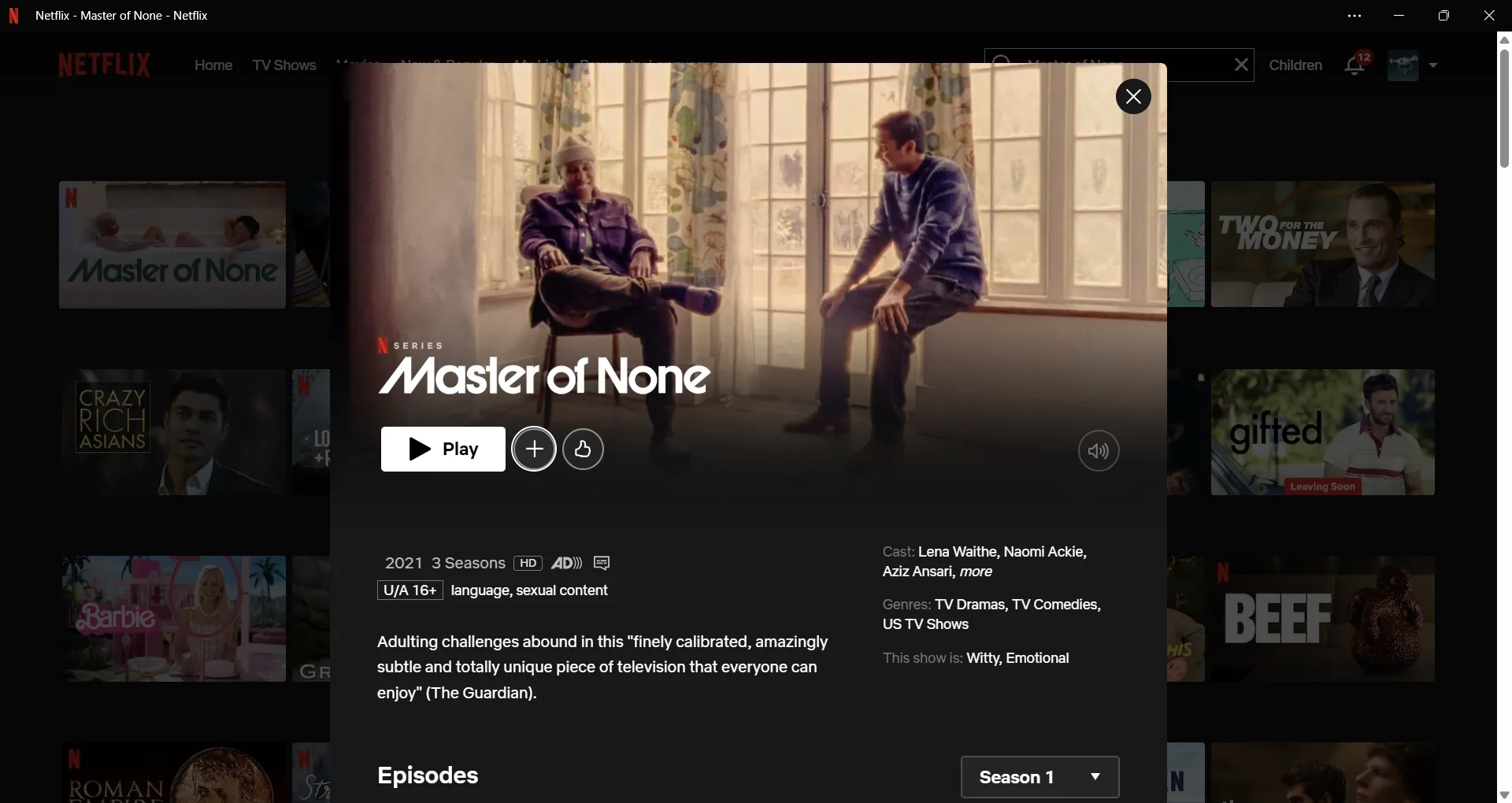 Phim Master of None chiếu trên Netflix thể hiện sự đa dạng văn hóa