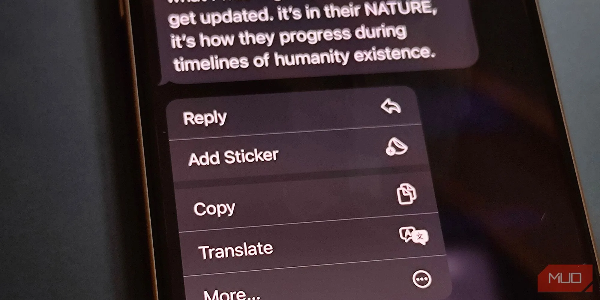 Sao chép tin nhắn trên iOS