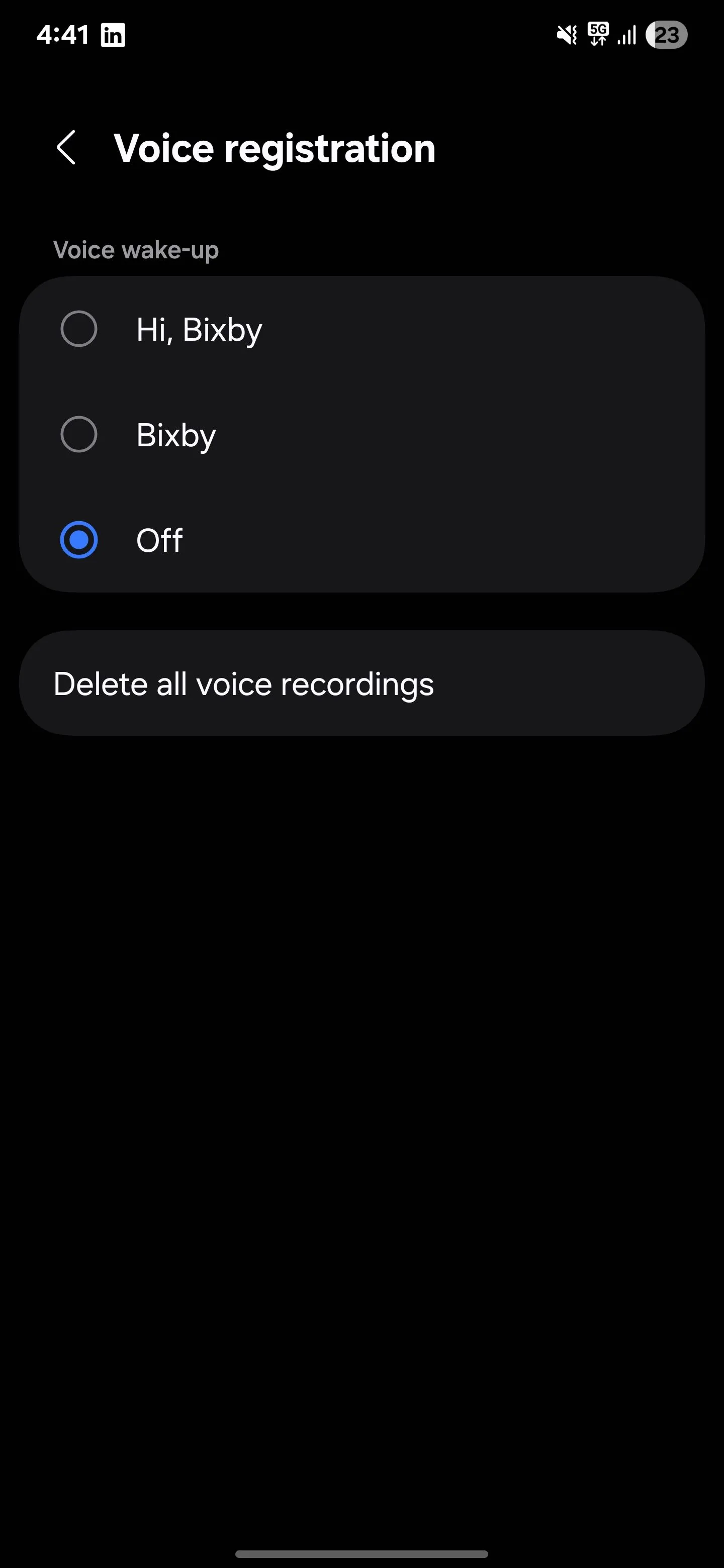 Tắt tính năng Đánh thức bằng giọng nói Bixby (Voice Wake-up) để giảm tiêu thụ pin Samsung.