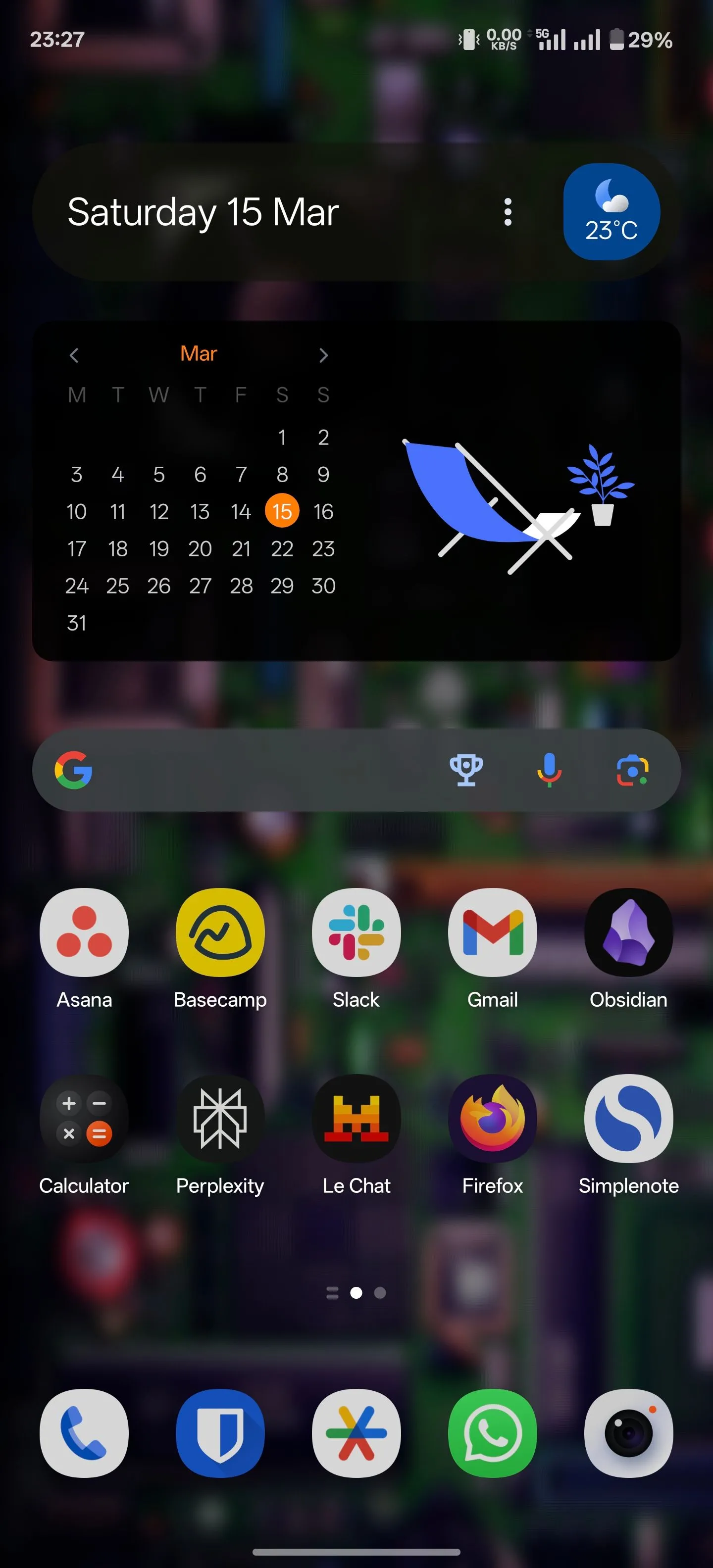 Tiện ích Google Tìm kiếm với nút lối tắt Thể thao đã được thêm vào trên màn hình chính điện thoại Android