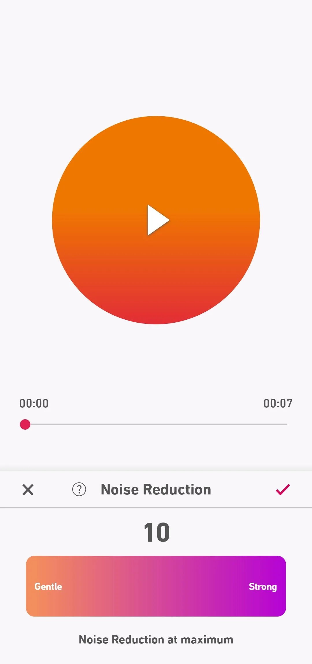 Tùy chọn giảm tiếng ồn trong ứng dụng ghi âm Dolby On trên điện thoại Android
