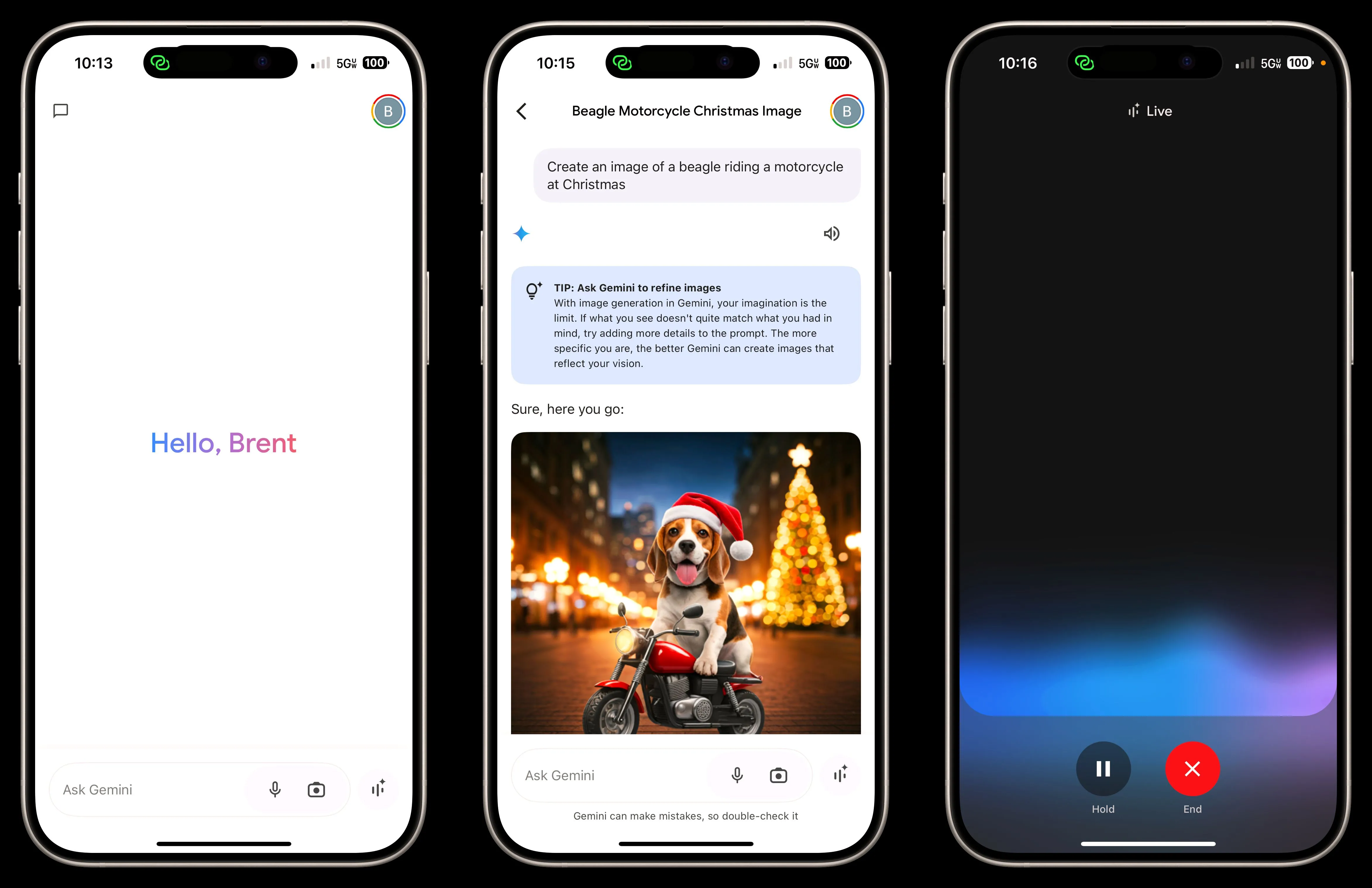 Ứng dụng Google Gemini trên iOS