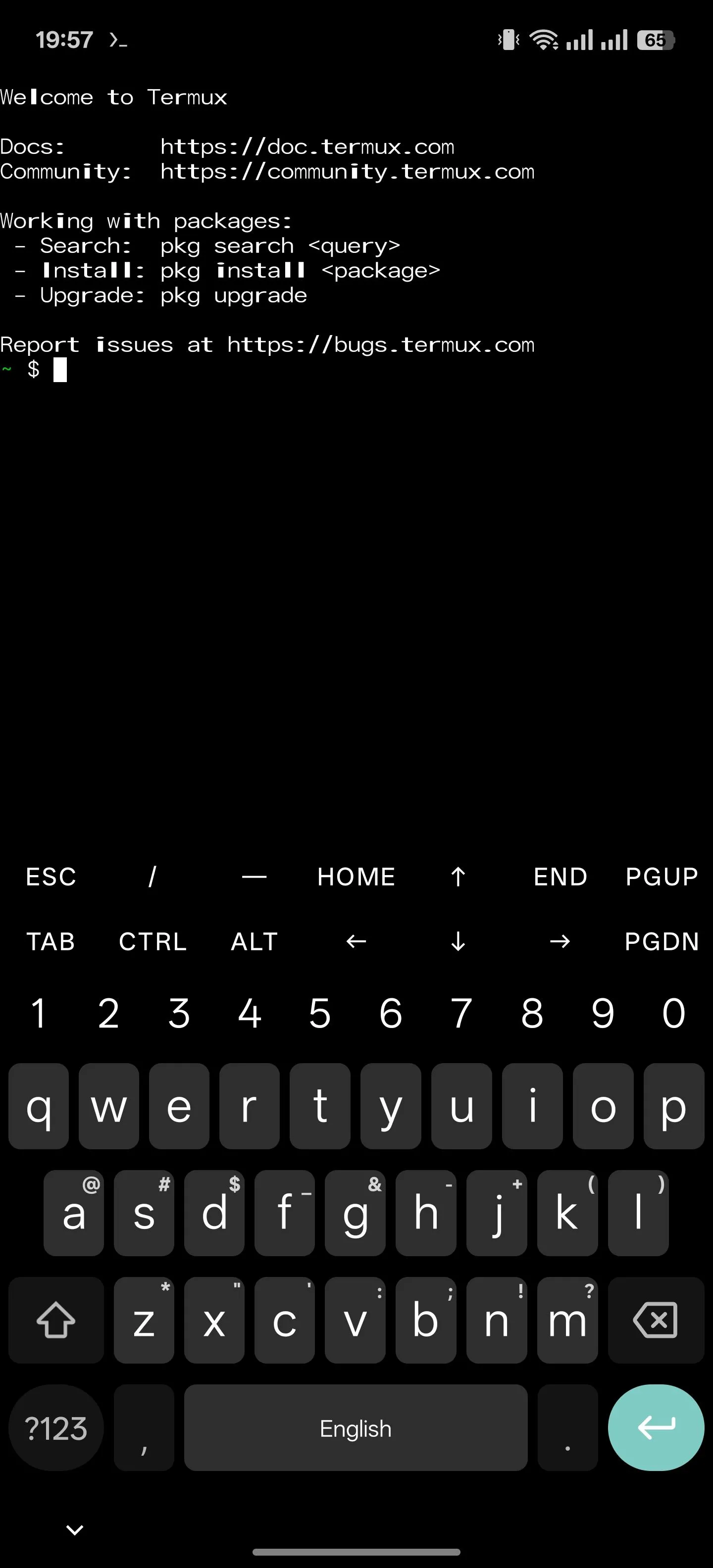Ứng dụng Termux trên điện thoại Android